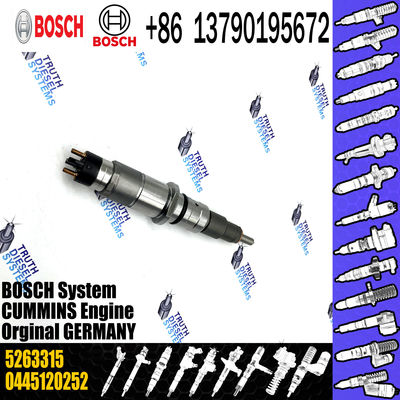 common rail injector 0445120252 5263315 for Cummins industrial engines diesel fuel injector 4981126 0445120252