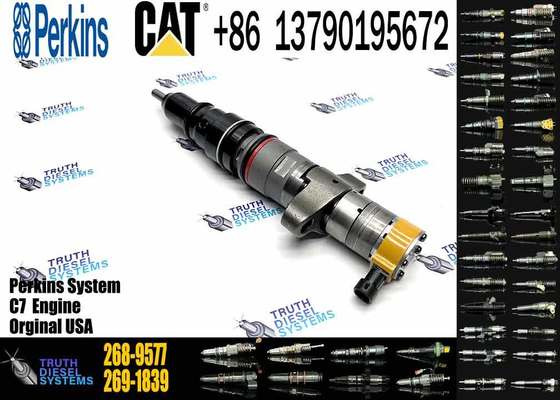 Diesel Engine Fuel Injector 268-9577 for Excavator C7 for 324d 325d 326d 329d Models Construction Machinery Parts