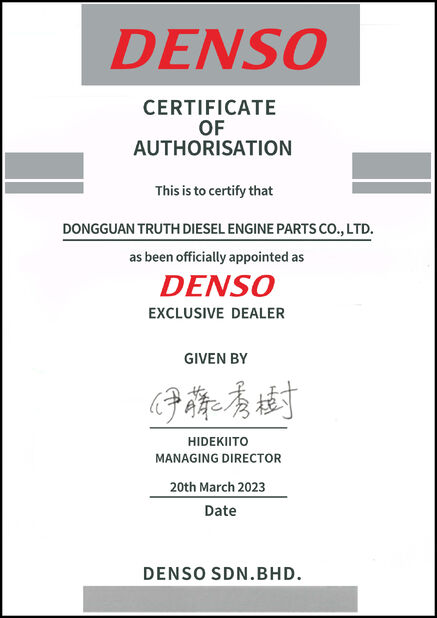 China Dongguan Truth Diesel Engine Parts Co., Ltd. certificaciones