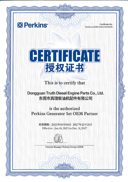 China Dongguan Truth Diesel Engine Parts Co., Ltd. certificaciones